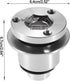 X AUTOHAUX Aluminum Alloy Steering Wheel Quick Release Disconnect 3 Holes Hub 0.26" Bore Silver Tone...