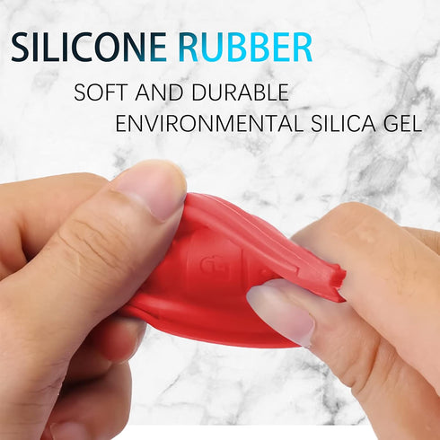 Soft Silicone Rubber Carbon Fiber Texture Cover Protector Compatible with BMW 1 3 4 5 6 7 Series and X3 X4 M5 M6 GT3 GT5 Keyless Remote Control Sm...
