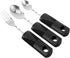 SOLUSTRE 3pcs Adaptive Utensils Easy Grip Silverware Built Up Bendable Fork Teaspoon Tablespoon Eating Feeding Utensil Assist Tableware for Elderl...