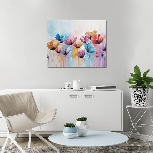 Rebotipy Flowers DIY Paint by Numbers for Adults, Abstract Painting by Numbers Kits with 3 Paintbrushes and Acrylic Pigment 16X20 Inch Flameless C...