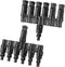 6 to 1 T Branch Connector Solar Panel Connectors Cable Splitter Coupler 1 Male to 6 Female and 1 Female to 6 Male, Solar cable connectors for resi...