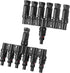 6 to 1 T Branch Connector Solar Panel Connectors Cable Splitter Coupler 1 Male to 6 Female and 1 Female to 6 Male, Solar cable connectors for resi...