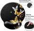 Memory Foam Wrist Support Mouse Pad Comfortable Padded Wrist Mousepads 9in X10in Desktop Notebook Mouse Mat (Silver Golden Butterfly foam)...