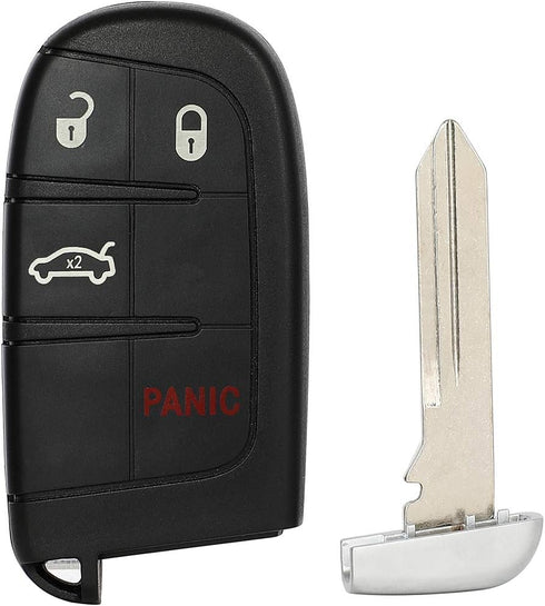cciyu 1 X Flip Key Fob Uncut Blade (SHELL CASE) 4 Buttons Replacement for 4 Button M3N-40821302 for 11-18 for Dodge for Charger 15-18 for Dodge fo...