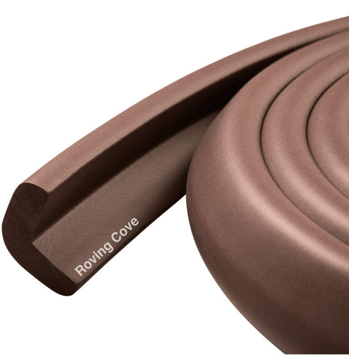 Roving Cove HeftyFit Edge Protector for Baby Proofing (6ft Large Edge Only), Heavy-Duty Soft Rubber Foam Furniture Edge Bumper Guards, Desk Edge C...