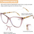 DOOViC Computer Reading Glasses Blue Light Blocking Anti Eyestrain Fashion Cat Eye Spring Hinge Readers for Women 1.75 Strength...