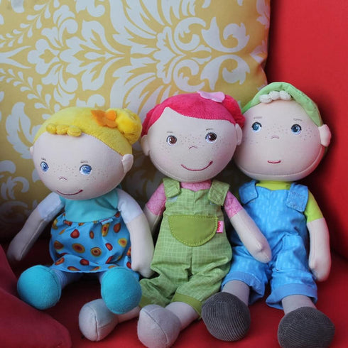 HABA Snug Up Soft Doll Till - 10" Soft Boy Doll with Blonde Hair (Machine Washable)...