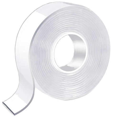 Double Sided Tape Heavy Duty, Multipurpose Removable Mounting Tape Adhesive, Reusable Strong Stick Wall Tape Strip Clear Adhesive for Poster Carpe...
