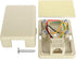 Phone Jack Surface Mount Single Port Telephone Jack Box 4 Screw Terminals to 1 RJ11 6P4C Female Ivory...