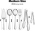 Serving Utensils, XEVOM 6-Piece Stainless Steel Serving Utensil Set Include Serving Spoon, Slotted Serving Spoon, Serving Fork,Serving Tong, Appet...