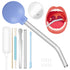 Tonsil Stone Removal Kit,9 Pcs Tonsil Stone Remover Vacuum with Light, Manual Style Cleaner Tonsil Stone Cupping Tool with Tongue Depressor, 5X Ma...