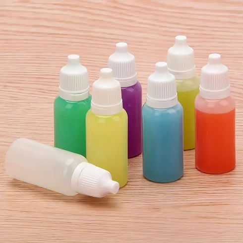 10 pieces 15ml Plastic Dropper Bottle with Childproof Cap, Portable Squeezable Eye dropper Containers Great for Solvents, Light oils, Saline, etc...