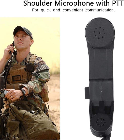Diyeeni 3.5mm Plug Speaker Mic, Retro Telephone Handset Handheld Speaker Mic HiFi Sound Shoulder, Retro handsets for Cell Phones......