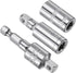 Impact Socket Adapter Set, 1/4" Drive 8mm 1/4" Shank, CR-V Shallow Socket Swivel Joints Hexagon Shank - (Applications: for Cordless Drill, Impact ...