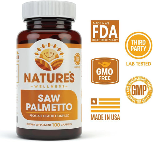 1000mg Saw Palmetto Prostate Supplement, Berry Power + Extract - Maximum Strength to Promote Prostate Heath, Reduce Frequent Urination and Block D...