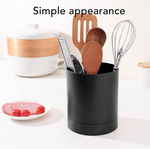 Utensil Holder,360 Degree Rotatable Compartment Design Large Kitchen Utensil Holder,Anti Slip Durable PP Chopstick Basket Tableware Storage Contai...