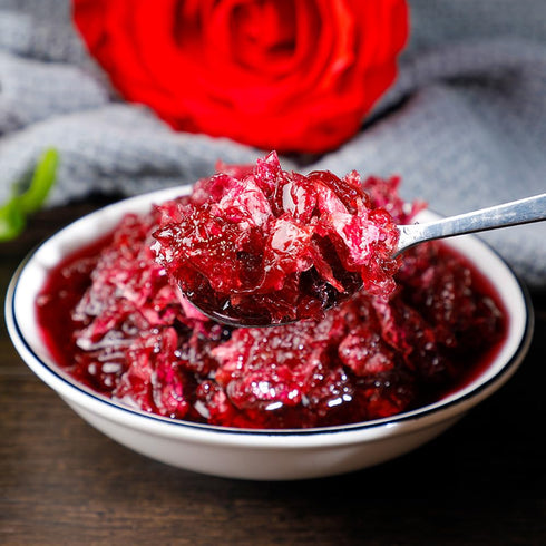 SIJIYUNLI-Rose Sauce 400g/14.1oz Bread Companion, Jam, Flower Sauce, Fresh Sweet Dipping...