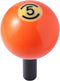 Pool Ball Rod Shifter Knob Orange 5X Gear Shift Knob Billiard Ball Rod Gear Shifting Lever Handle Fit Most Automatic Manual Car Tuck Transmission ...