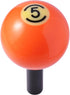 Pool Ball Rod Shifter Knob Orange 5X Gear Shift Knob Billiard Ball Rod Gear Shifting Lever Handle Fit Most Automatic Manual Car Tuck Transmission ...