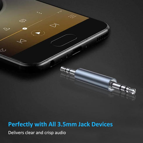 3.5mm Male to Male Audio Adapter 3.5mm Stereo Male Coupler Adapter Connector, 3.5mm 1/8" TRS Stereo Plug Jack Adapter, Compatible with Car AUX Aud...