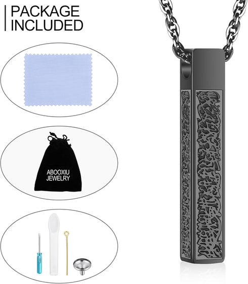abooxiu Urn Necklaces for Ashes Cremation Necklace Memorial Cremation Jewelry for Ashes Stainless Steel Pendant Jewelry Ashes Holder Necklace for ...