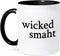 3dRose mug_193282_4 Wicked Smaht Black - Two Tone Black Mug, 11oz...