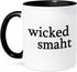 3dRose mug_193282_4 Wicked Smaht Black - Two Tone Black Mug, 11oz...