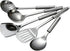 5Pcs Cooking Utensils Set, Stainless Steel Kitchen Utensils, Heat Resistant Wok Utensils Set Include Slotted Spoon, Slotted Spatula, Large Spoon, ...