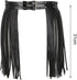 Women Leather Tassel Waist Belt,Women Punk Waist Belt Tassel Fringe Skirt Belt,Wide Tassel Waist Belt for Women,Fringe Dress Belt,Vintage PU Leath...