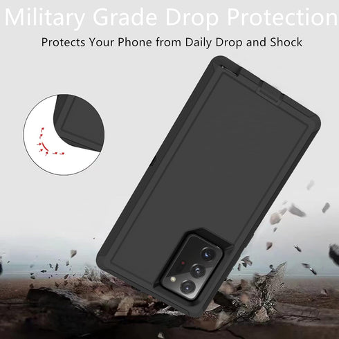 for Samsung Galaxy Note 20 Ultra Case, Heavy Duty Defender Case Dustproof Shockproof Protection 3 in 1 Rugged Cover for Samsung Galaxy Note 20 Ult...