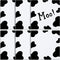 6 Packs Cute Cow Print Notes 3.2 x 3.2 Inches Post Sticky Notes Self Sticky Note Pads Cow Print Self Adhesive Paper Memo Pads for Reminders Studyi...