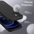 JETech Silicone Case for iPhone 12 Mini 5.4-Inch, Silky-Soft Touch Full-Body Protective Phone Case, Shockproof Cover with Microfiber Lining (Black...