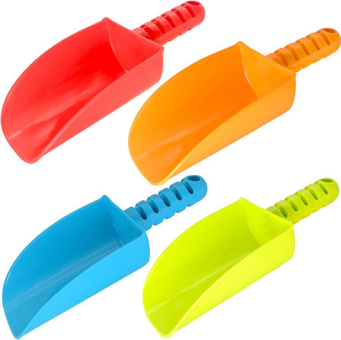 Beach Shovel Toys for Kids: Heavy Duty Plastic Sand Shovels Tools for Toddlers - 4 Pack Outdoor Digging Sandbox Toys Sets...