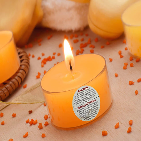 1000 PCS Candle Warning Labels, 1.5inch Round Candle Safety Labels Sticker for Candle Making DIY Candle Jars (Colourful)...