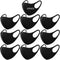 10 Pack Washable Fabric Face Mask,Black Face Mask Soft Fabric Elastic Ear Fashion Unisex Coverings Protective Outdoor Sport Adult Soft Masks for H...