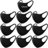 10 Pack Washable Fabric Face Mask,Black Face Mask Soft Fabric Elastic Ear Fashion Unisex Coverings Protective Outdoor Sport Adult Soft Masks for H...