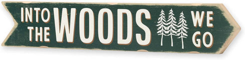 Into the Woods Arrow Wood Wall Decor - Rustic Outdoorsy Wall Art for Cabin, Lodge, or Man Cave...