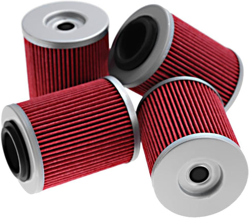Oil Filter Replacement for Can-Am Outlander 330 400 450 500 570 650 800 850 1000 Replace# 420256188 711256188 KN152 HF152 (4Pcs)...
