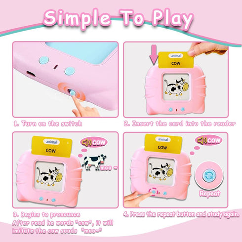 JUNQIU Flash Cards Educational Toys for Toddlers 2 3 4 5 6 Year Old, Toddler Learning Toys for Girls Boys Gifts...