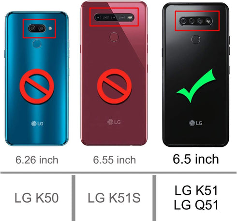 Osophter for LG K51 Case,LG Reflect Case,LG Q51 Case Shock-Absorption Flexible TPU Rubber Protective Cell Phone Cover for LG K51(Black)...