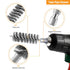 12 Pcs Bore Brush for Drill, Variety of Size Stainless Steel Cleaning Brush, Power Drill Impact Driver Pipe Hex Drill Shank Drill Wire Brush Set f...