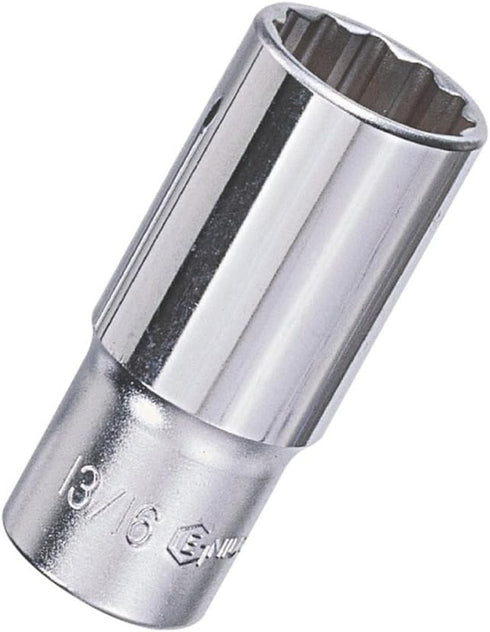 Genius Tools 3/8" Dr. 9/16" Deep Hand Socket (12-Point) - 376318...