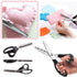 Fabric Pinking Shears Craft Scissors?Serrated Scalloped stainless Steel Handled Professional Sewing black Scissors, Scissors for Leather, Tailorin...