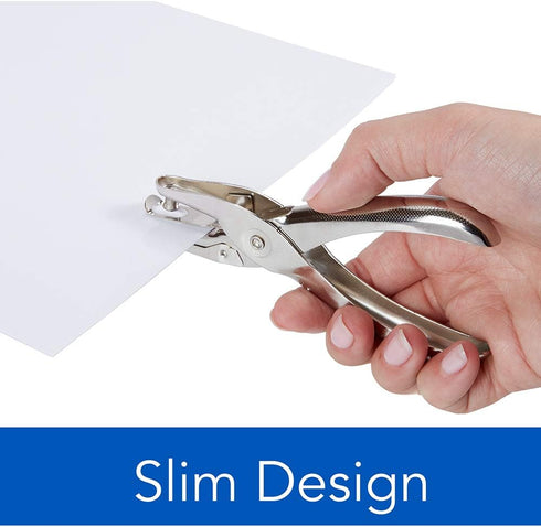 Swingline 1 Hole Punch, Hole Puncher, 5 Sheet Punch Capacity, Classic, Chrome, 2-Pack (74005)...