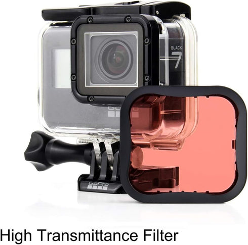 Waterproof Housing Case with Dive Filter for GoPro Hero 7 Black, Hero 6 Black, Hero 5 Black, Hero (2018) Camera - 45 Meters Underwater Photography...