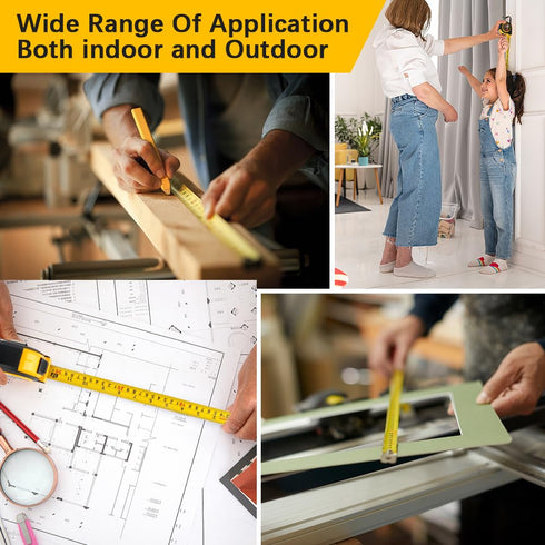 Tape Measure 16 Ft Steel Measurement Tape Measuring Tape Retractable Self-Locking Retractable Tape Measure with Fractions Small Tape Measure Retra...