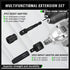 SWANLAKE 7PCS Impact Power Drill Socket-Adapter Set, Hex-Shank Socket to Drill 1/4" 3/8" 1/2" Impact Driver Adapter...
