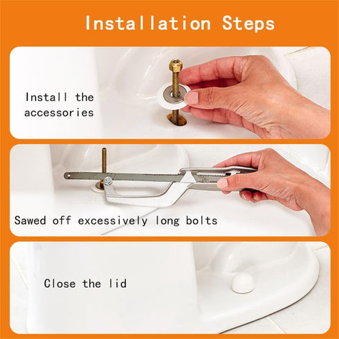 4Packs Universal Toilet Bolt Caps, Round Plastic Push-On Toilet Bowl Bolt Caps Covers, with Extra Washers for Easy installation, 0.67 Inch Height,...