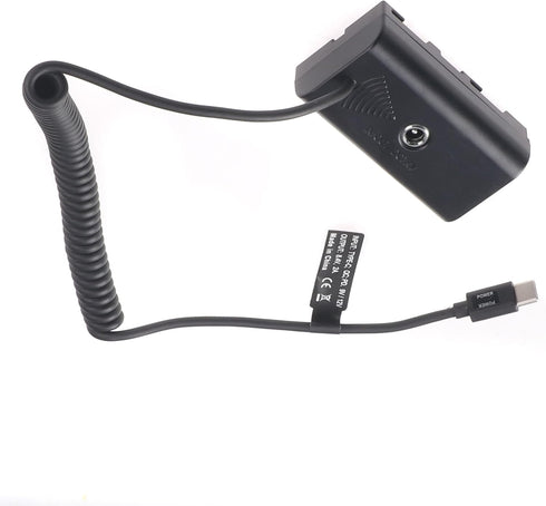 Fotga Power Adapter Cable USB Type-C USB-C to NP-F550 NP-F970 Dummy Battery NP-F Replacement NP-F960 NP-F750 NP-770 NP-F570 to Power Camera Field ...