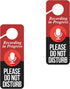 Baby Marley Recording in Progress Do Not Disturb Door Hanger Sign (2), Red and Black, 9.3 x 3.5in...